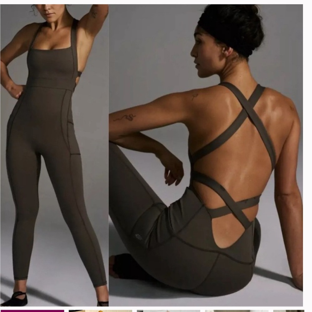 Free People Movement: Charcoal/Brown My High One Piece Jumpsuit Size XS